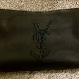 Yves Saint Laurent Elegant Black Toiletry Bag